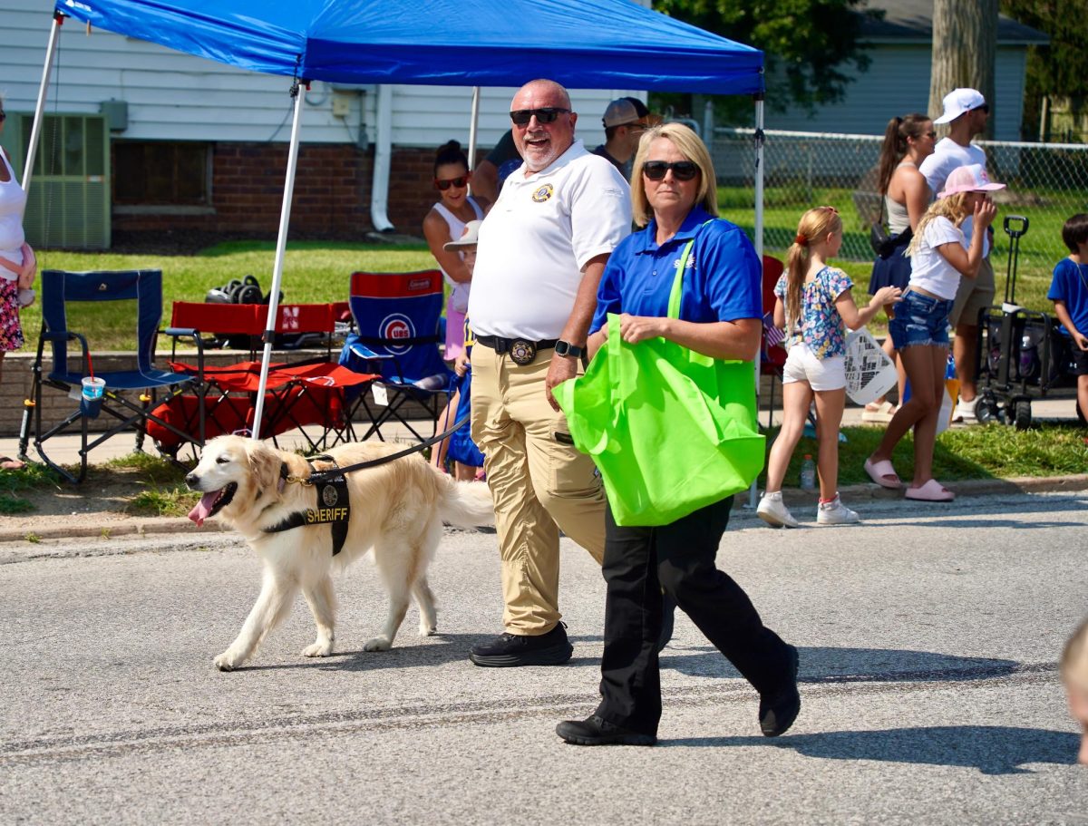 In his time off from visiting GEHS, service dog Henry made an appearance in the parade.