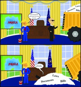 This cartoon is in response to section 4 of the Jan. 20 Presidential action "Restoring Names that Honor American Greatness" and Feb. 9 Presidential Proclamation recognizing Feb. 9 to be Gulf of America Day. 