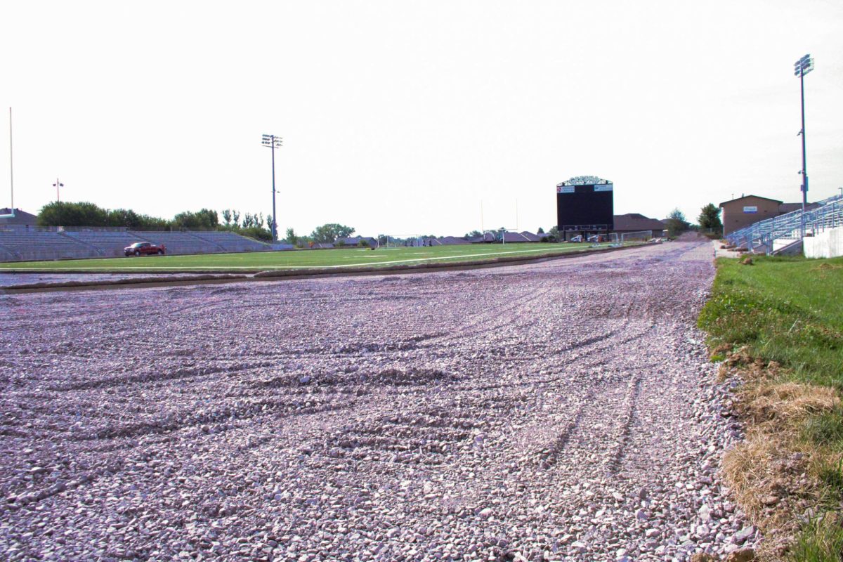 Construction continues on Gretna Stadium as crews work toward the Sept. 12 home opener.
