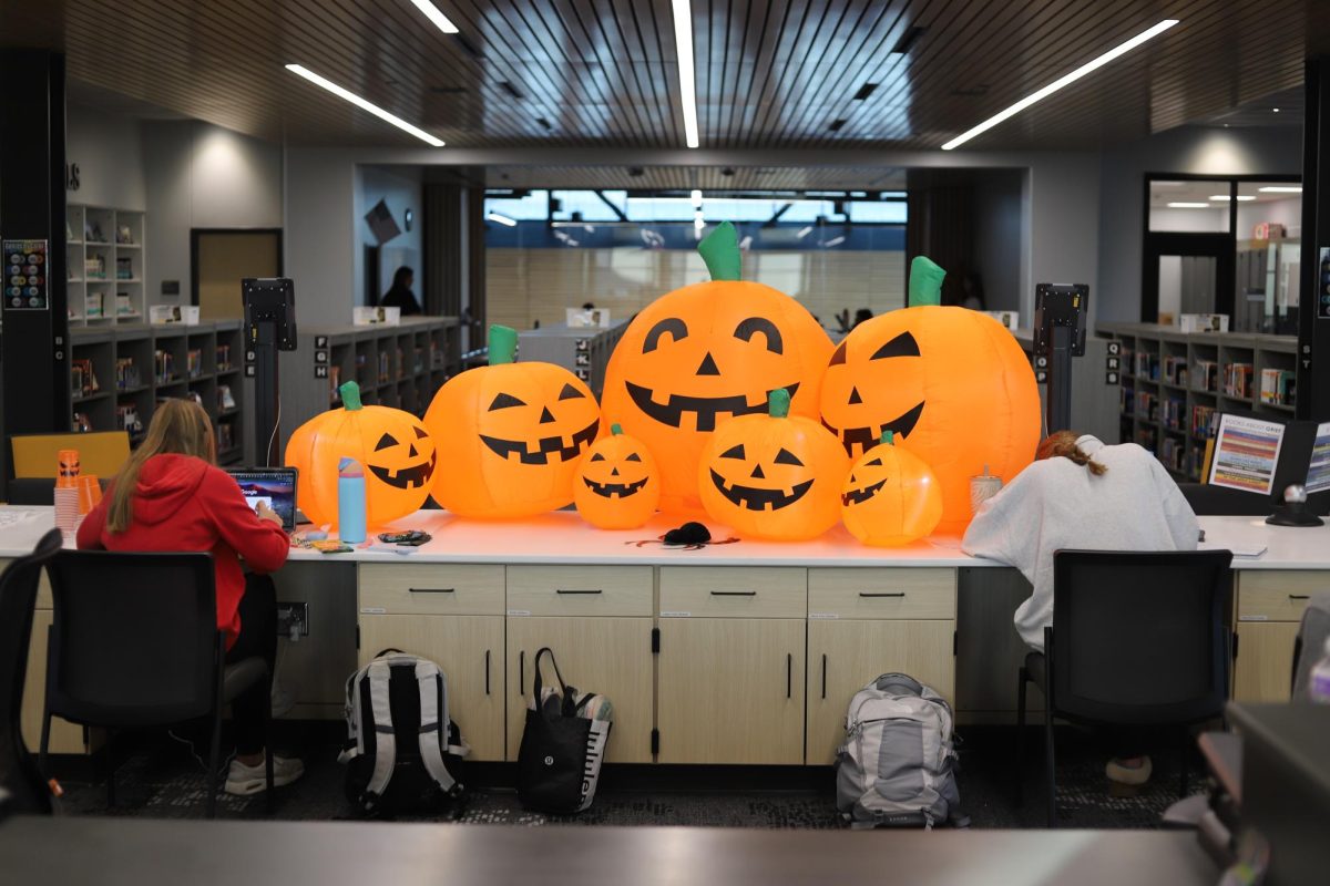 Visit the library any day during study hall in October to participate in "Chills and Thrills."